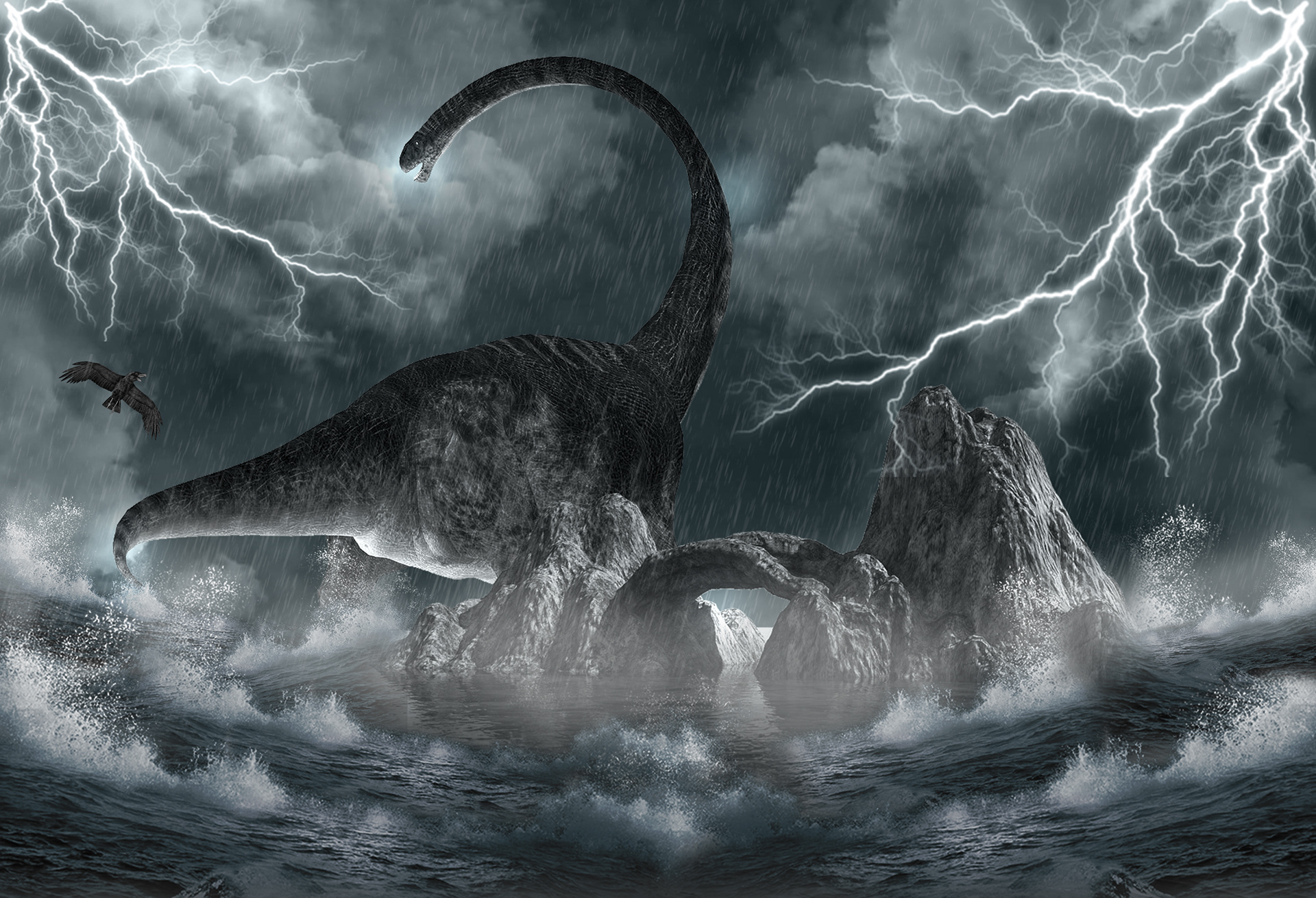 Dinosaur Storm Art