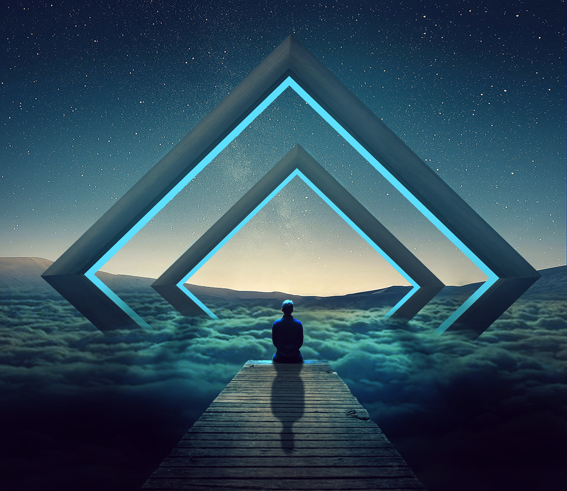 Clouds Pier Art