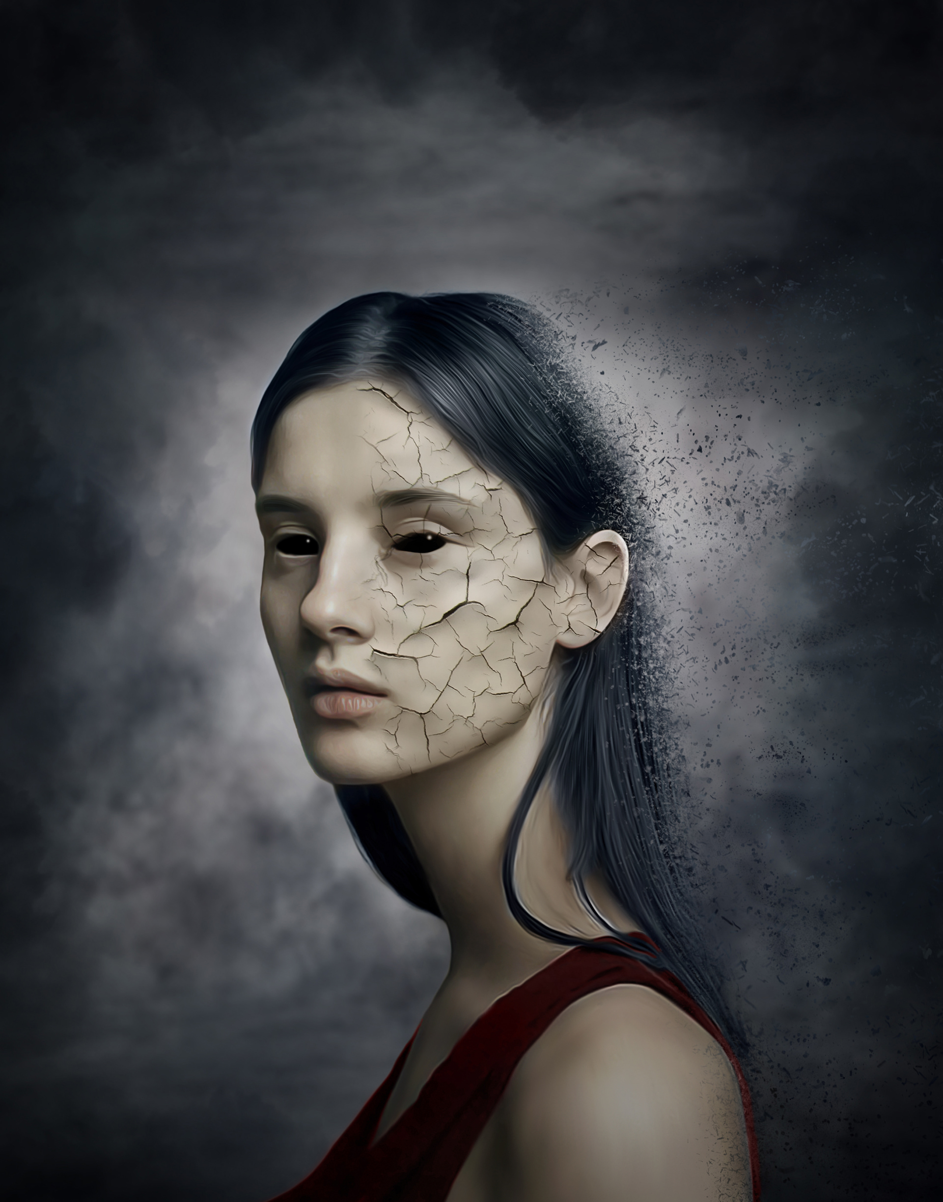 Cracked Face Portrait